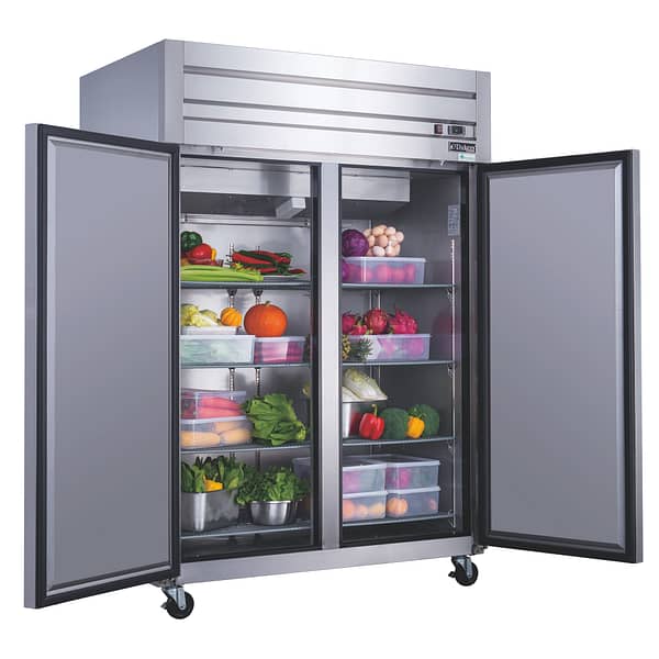 : D55AR Commercial 2-Door Top Mount Refrigerator in Stainless Steel