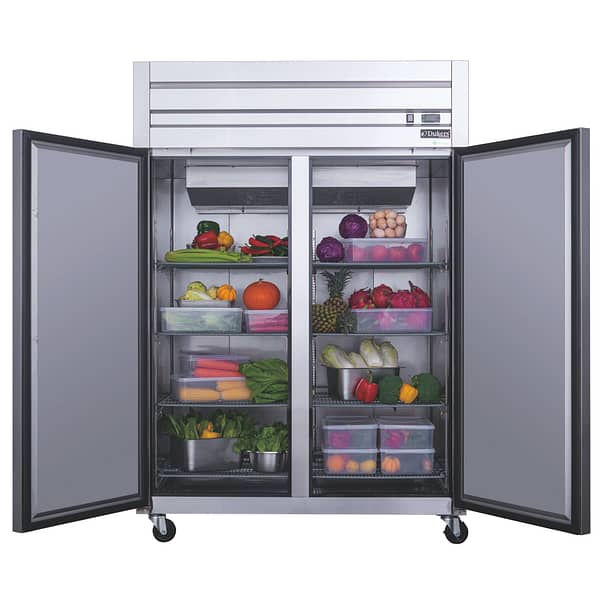 D55AR Commercial 2-Door Top Mount Refrigerator in Stainless Steel