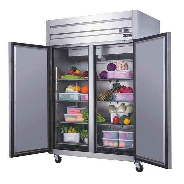 D55AR Commercial 2-Door Top Mount Refrigerator in Stainless Steel