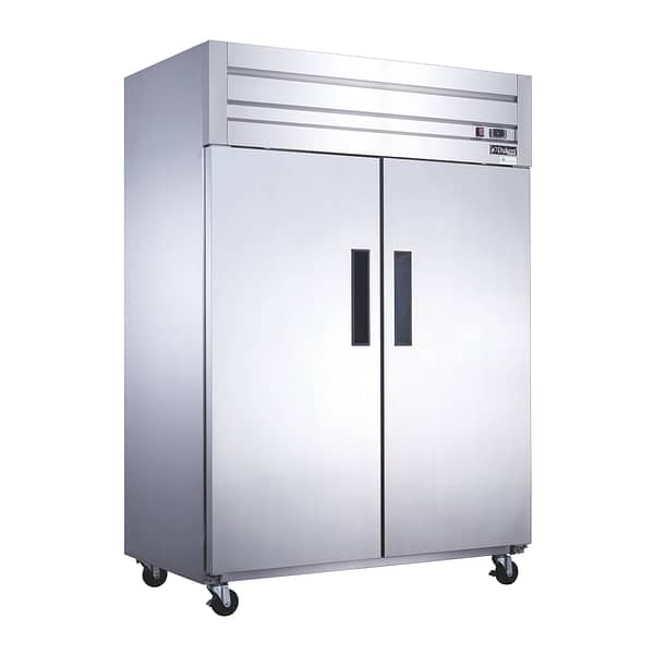 55AF Commercial 2-Door Top Mount Freezer in Stainless Steel