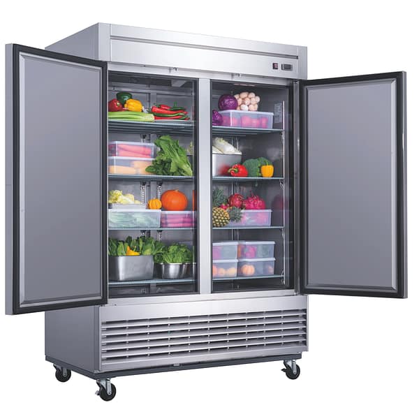 D55R 2-Door Commercial Refrigerator in Stainless Steel - Image 4