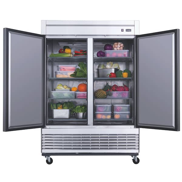 D55R 2-Door Commercial Refrigerator in Stainless Steel - Image 3