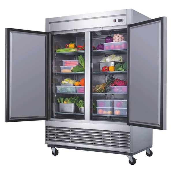 D55R 2-Door Commercial Refrigerator in Stainless Steel - Image 2