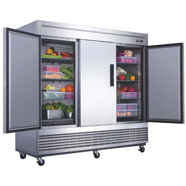 D83R 3-Door Commercial Refrigerator in Stainless Steel - Image 2