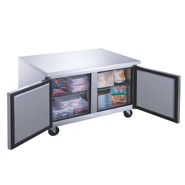 🔍 DUC60F 2-Door Undercounter Commercial Freezer in Stainless Steel
