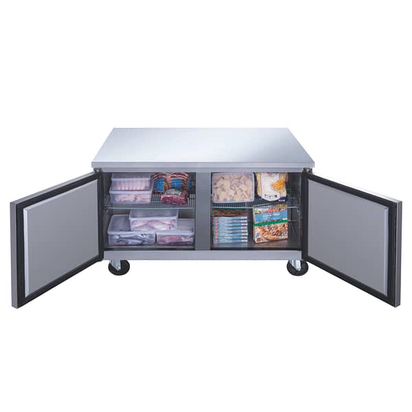 DUC60F 2-Door Undercounter Commercial Freezer in Stainless Steel - Image 3