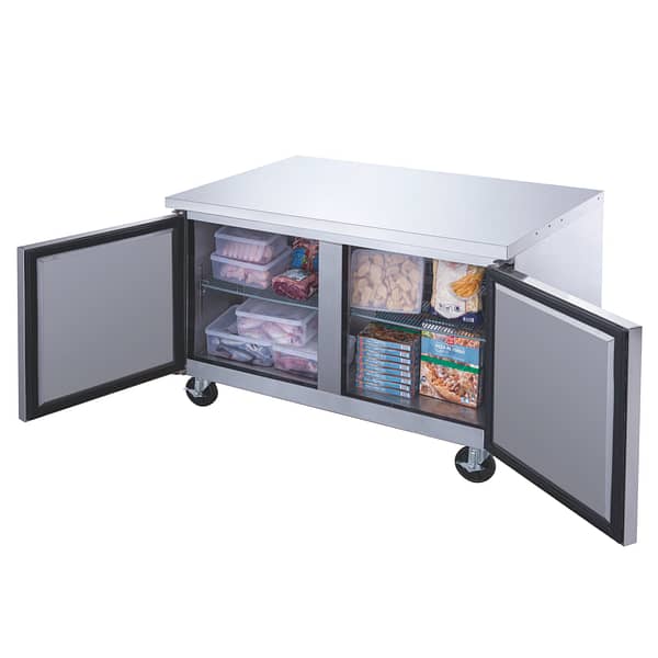 🔍 DUC60F 2-Door Undercounter Commercial Freezer in Stainless Steel