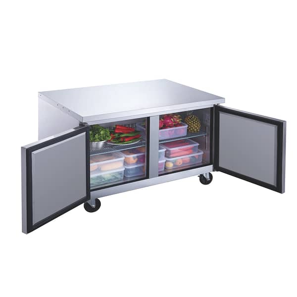 2-Door Undercounter Freezer in Stainless Steel