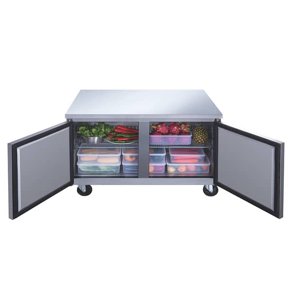 2-Door Undercounter Freezer in Stainless Steel
