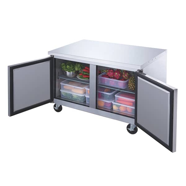 2-Door Undercounter Freezer in Stainless Steel