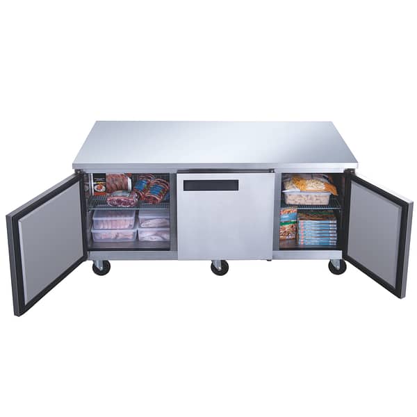 Specification: DUC72F 3-Door Undercounter Commercial Freezer in Stainless Steel